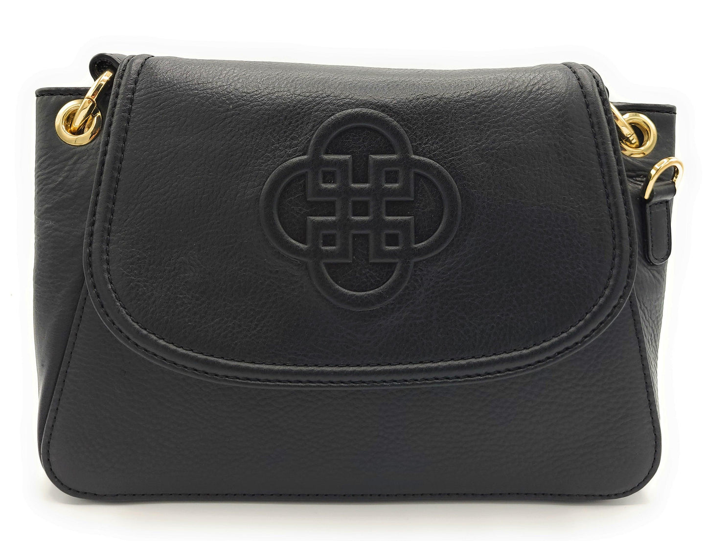 SADDLER EMMA Real Leather Designer Handbag with Ring Detail