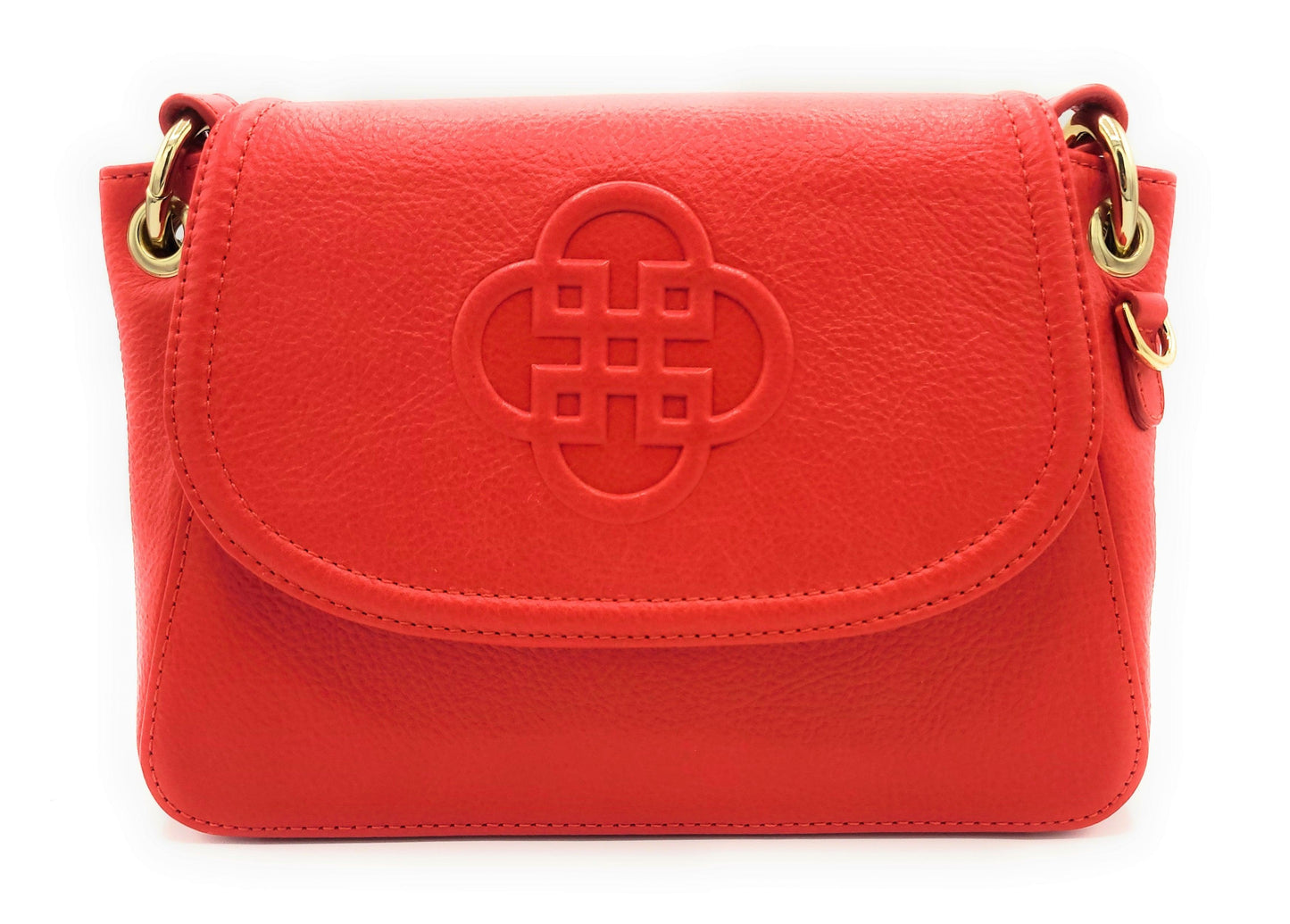 SADDLER EMMA Real Leather Designer Handbag with Ring Detail