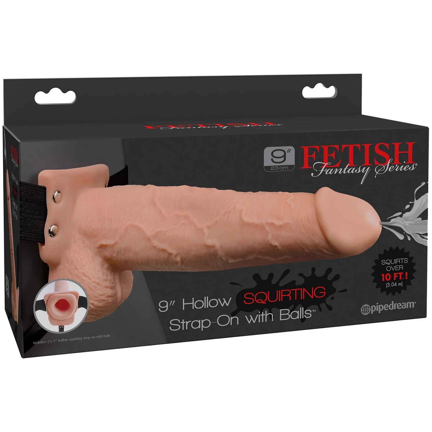 Fetish Fantasy Hollow Squirting Strap-On 10 inches